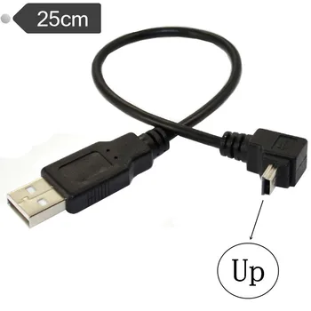 USB Kabel za prijenos podataka A Priključak za Mini USB B 5Pin Nožica 90 stupnjeva prema GORE i dolje, lijevo i desno kut Adapter Sinkronizacija punjenja 0,25 M 0,5 M 1,5 M, 3 M, 5 M