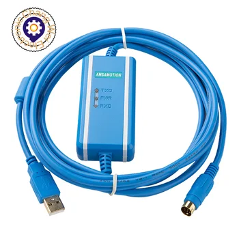 USB-SC09-FX + izolacijski kabel za programiranje Prikladno za Mitsubishi FX sve serije FX2n FX3U FX1N PLC Izdvojeni adapter