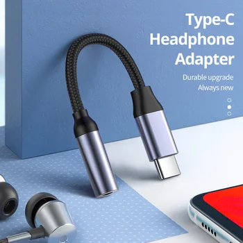 USB Type C Do 3,5 mm Aux Adapter Type-c 3 5 Priključak za Audio Kabel Za Slušalice, Kabel, Pretvarač za Samsung S22 Xiaomi 12 POCO Huawei iPad