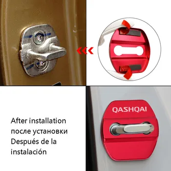 VEHICAR Auto Door Lock Poklopac 4 Kom. za Nissan Qashqai Rafting Auto Naljepnice za Ukras Ikonu DIY Auto Oprema