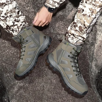 Velike Dimenzije 47, Muške Planinarske cipele, Marke Kožne Cipele u stilu милитари, Taktičke Vojne čizme za Swat, Muška Ulica Cipele, Čizme