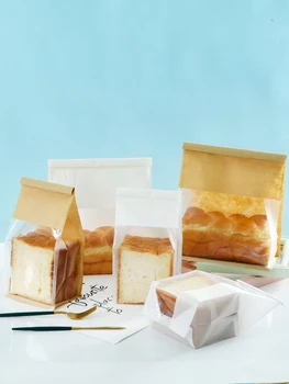 Vrećice pekare Kraft smeđe papirnate vrećice, vreće kruha, tosta staviti U vrećice s pakiranjem kontejner pekare spremanje hrane vrećice ručak dokaz ulja prozora