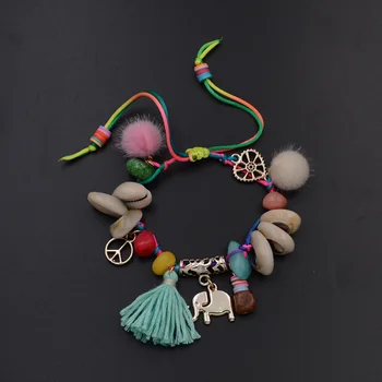 WELLMORE narukvice s privjescima u boemskom stilu, u obliku školjke, narukvice, ručni rad s кисточками narukvice za žene nakit veleprodaja