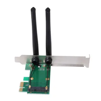 Wireless karticu za WiFi Mini PCI-E Express za PCI-E Adapter 2 Antene Vanjski PC-Izravna dostava