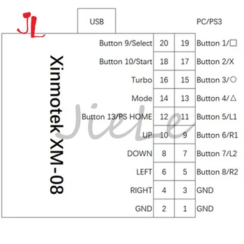 Xinmotek XM-08 Single Arkada Igra Kontroler za PS3 PC Android Malina Pi, USB-энкодер nula latencije, JAMMA MAME Machine
