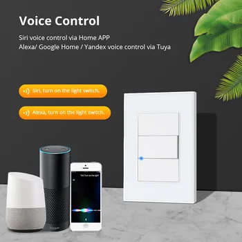 Yagusmart Tuya Zigbee Tipku prekidač je Potreban Neutralni Homekit Siri Alexa Google Home Control Zemismart Zigbee Pametni Prekidači