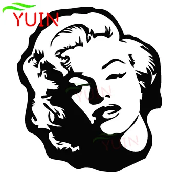 YUIN Marilyn Monroe Crtani Naljepnica Modni Ukrasi PVC Prozori Vodootporna Krema Za sunčanje Auto Naljepnice Crna/Bijela/Crvena/Laser/Srebrna