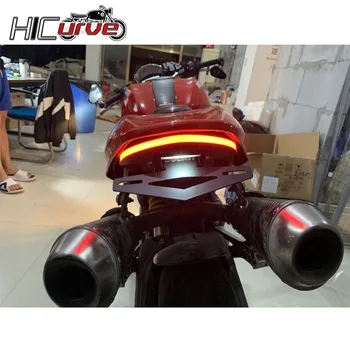 Za DUCATI Monster 696 795 796 M1100EVO Motocikl dugo Svjetlo Kočnice skrenite signali Ugrađeni Led Nosač Registarske pločice