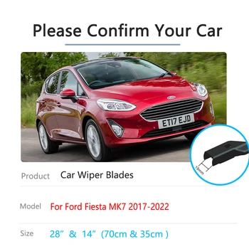 Za Ford Fiesta MK7 2017 2018 2019 2020 2021 2022 bez okvira Metlice Brisača Gume Prednje Stražnje Rezač Auto Izmjenjivi Dodaci