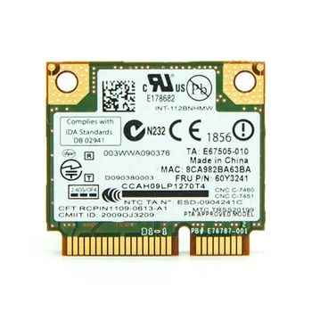Za Lenovo Intel Wireless-N 1000 112BNHMW 300 Mb/s Wifi Mini PCIe kartica 802.11 b/g/n 60Y3240 za IBM Thinkpad L410 L510 SL510 X201