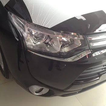 Za Mitsubishi Outlander 2013 Kromirana Prednja Svjetla Za Obrve Završiti Prednja Svjetla Žarulja Kapka Trake Auto Vanjski Pribor