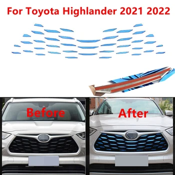 Za Toyota Highlander 2021 2022 Pribor Za Automobil Prednji Branik Središnja Rešetka Dekor Naljepnica Poklopac Kromirana Ukrasna Dekoracija