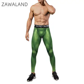 Zawaland Halloween Ideju Superheroj Cosplay Hulk Kompresije Hulahopke Muške Hlače S Mišićni Po Cijeloj Površini Sweatpants Za Fitness