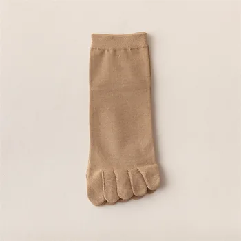 Čarape sa pet prstiju, ženske čarape srednje dužine, jesensko-zimske fine Čvrste Pamučne Dezodoransi, впитывающие Znoj, čarape-Таби