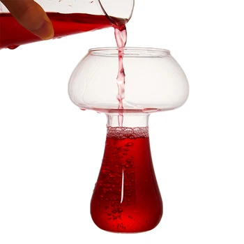 Čašu za Koktel od Gljiva Dizajnom, Prozirna Staklena Čaša obujma 250 ml, Kreativni Čašu Za Sok, Čaše za Vino, Novo, Čaša za Piće za TRI Bara, Noćni College
