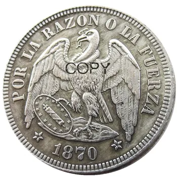 Čile Skup (1867-1872) 4kom 0,5 PEZO Posrebreni fotokopirni kovanice