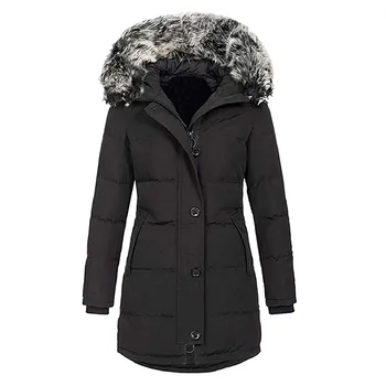 Ženski kaput s dugim rukavima i džepovima na munje, jakna od umjetnog Krzna, Zimska Toplo Runo podstava, Tanka ženska Odjeća 2021, Svakodnevni Parka