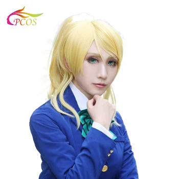 Živite ljubav!Školski idol projekt Ayase Eli cosplay Split vrsta perika Zlatni Pandža isječak tip preslica anime perika
