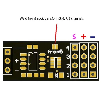 Серводекодер SBUS-PWM Upravljanje uređaj za prijemnike sa izlazom SBUS, pretvara signal u PWM za servo pogonima i ESC
