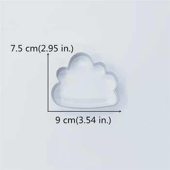 Формочка za keks KENIAO Cloud za putovanje zrakoplovom - 9 x 7,5 cm - Oblik za pečenje kolača, помадки i kruha od Nehrđajućeg čelika