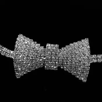 Luksuzni briljantna Kristal Gorski Kristal kravata Ogrlica dama moda šarm mladenka vjenčanje ključne kosti lanca poklon Za Valentinovo